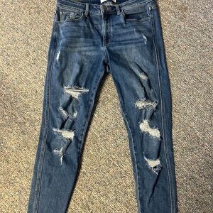 KanCan Dark Blue Distressed Skinny Jeans
